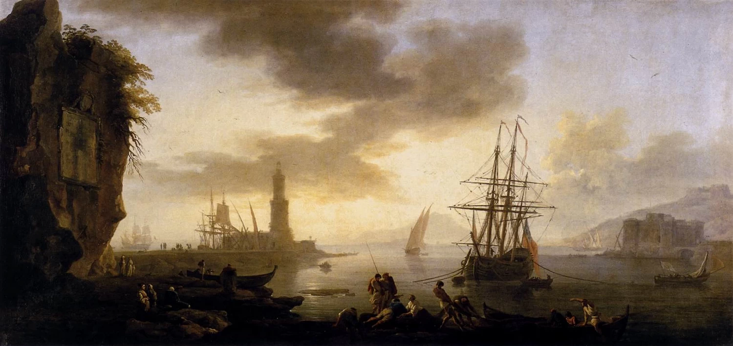  228-Veduta fantastica del porto di Napoli-Musée du Louvre, Paris 